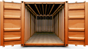 An illustration of an empty shipping container