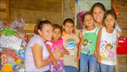 Maria and some of the children who recieived gifts