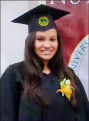 A photo of Anita at her graduation