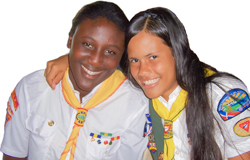 a photo two of the Pathfinders from the Las Palmas Children's Village