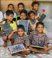 A photo of some of the kids from the Sweet Home Children's Village in India