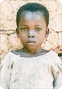 A photo of one of the children from the Patmos Children's Village in the D.R. Congo